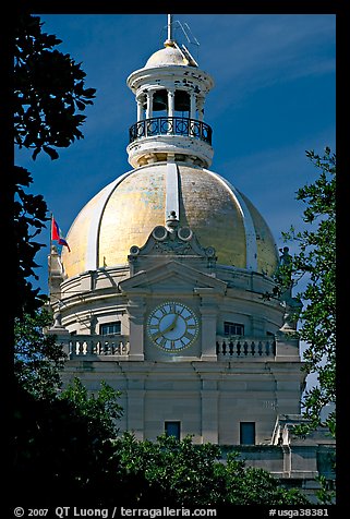 Dome of City Hall. Savannah, Georgia, USA (color)