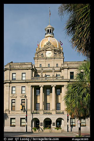 Savannah City Hall. Savannah, Georgia, USA (color)