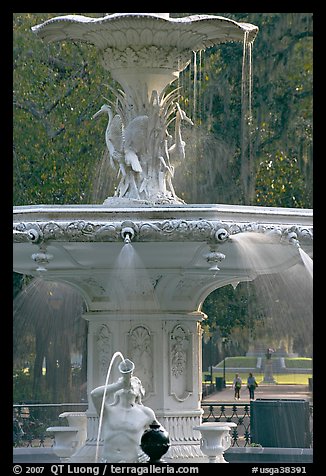 Forsyth Park Fountain. Savannah, Georgia, USA (color)