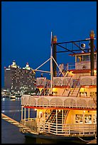 Riverboat at dusk. Savannah, Georgia, USA (color)