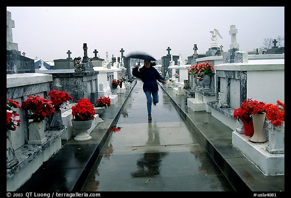 Rain in Saint Louis cemetery. New Orleans, Louisiana, USA