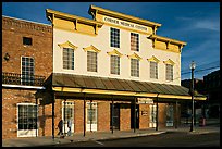 Corner historic drugstore and medical center. Vicksburg, Mississippi, USA (color)