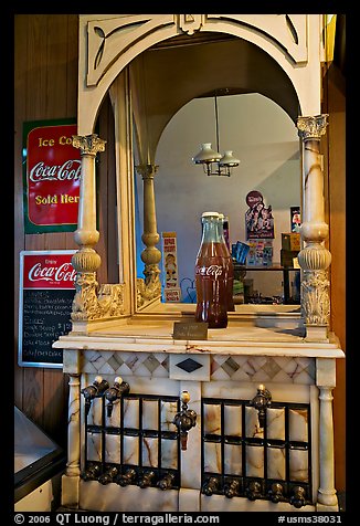 Vintage Coca Cola soda fountain. Vicksburg, Mississippi, USA