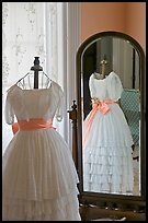 Dress and miror inside Rosalie. Natchez, Mississippi, USA