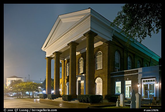 First Baptist Church at night. Columbia, South Carolina, USA