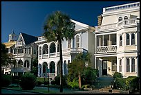 Row of Antebellum houses. Charleston, South Carolina, USA