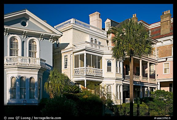 Antebellum architecture. Charleston, South Carolina, USA (color)