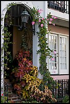 Flowered home entrance. Charleston, South Carolina, USA (color)