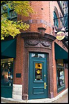 Corner entrance in brick building, Hard Rock Cafe. Nashville, Tennessee, USA ( color)