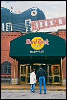 Entrance and mural, Hard Rock Cafe. Nashville, Tennessee, USA