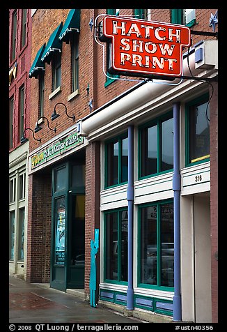 Hatch Show print poster print shop. Nashville, Tennessee, USA (color)