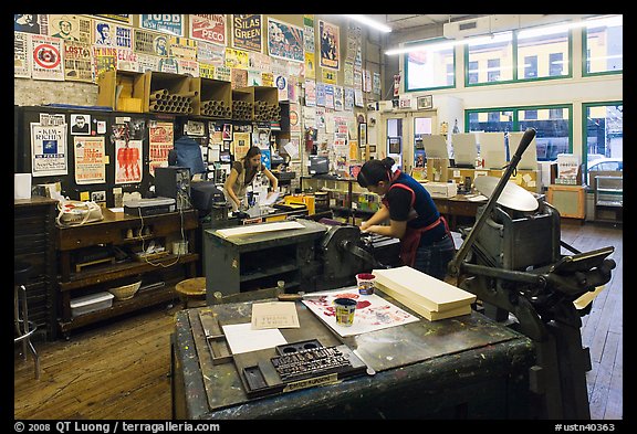 Hatch Show Print, one of the oldest poster shops in the country. Nashville, Tennessee, USA (color)