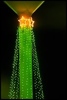 Christmas decorations on a water tower. Tennessee, USA ( color)