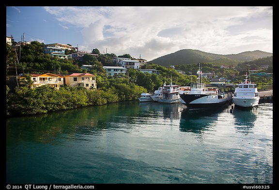 Ferry harbor, Cruz Bay. Saint John, US Virgin Islands (color)