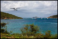 Floatplane approaching Charlotte Amalie harbor. Saint Thomas, US Virgin Islands ( color)