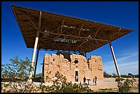 Hohokam house, Casa Grande Ruins National Monument. Arizona, USA (color)