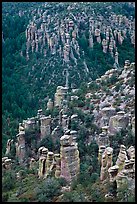 Rhyolite columns. Chiricahua National Monument, Arizona, USA (color)