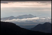 Desert mountains with storm clouds. Chiricahua National Monument, Arizona, USA