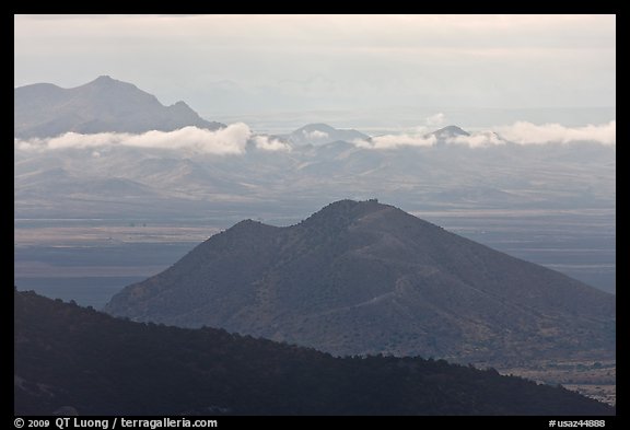 Distant volcanic hill. Chiricahua National Monument, Arizona, USA