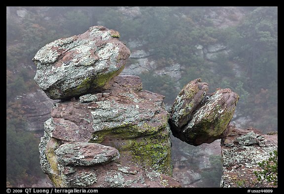 Balanced boulder. Chiricahua National Monument, Arizona, USA