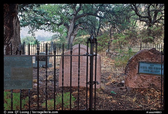 Erikson Cemetery. Chiricahua National Monument, Arizona, USA (color)