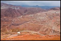Open pit copper mining, Morenci. Arizona, USA (color)