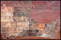Open pit copper mine terraces, Morenci. Arizona, USA (color)