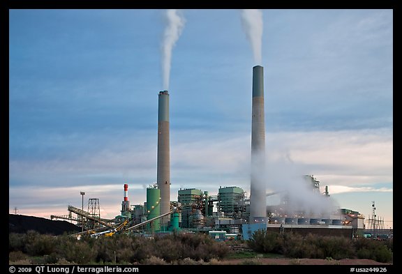 Coal fired power plant, Joseph City. Arizona, USA (color)