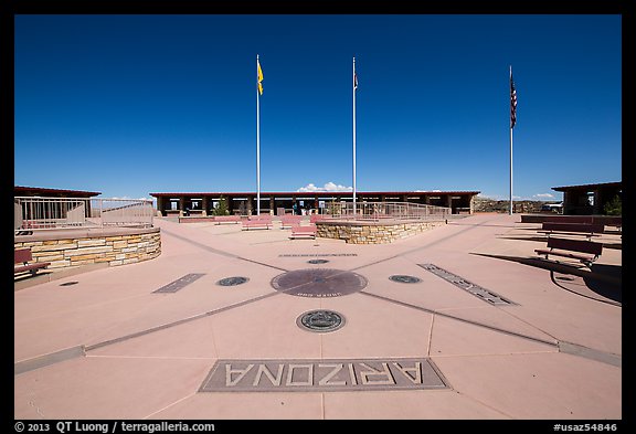 Four Corners Quadripoint. Four Corners Monument, Arizona, USA (color)