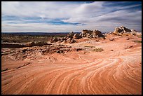 Swirl at the edge of White Pocket. Vermilion Cliffs National Monument, Arizona, USA ( color)