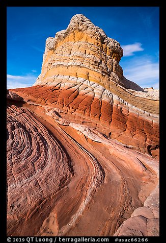 Multicolored rock formation, White Pocket. Vermilion Cliffs National Monument, Arizona, USA
