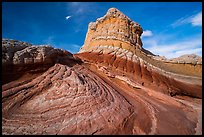Multicolored twirled sandstone. Vermilion Cliffs National Monument, Arizona, USA ( color)