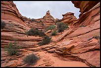 Twisted sandstone buttes, Coyote Buttes South. Vermilion Cliffs National Monument, Arizona, USA ( color)