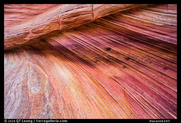 Striation details, Third Wave, Coyote Buttes South. Vermilion Cliffs National Monument, Arizona, USA (color)
