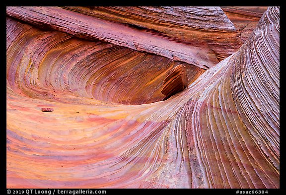 Striated multicolored sandstone, Coyote Buttes South. Vermilion Cliffs National Monument, Arizona, USA