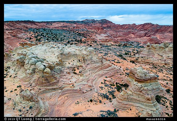 Aerial view of Coyotte Buttes South. Vermilion Cliffs National Monument, Arizona, USA