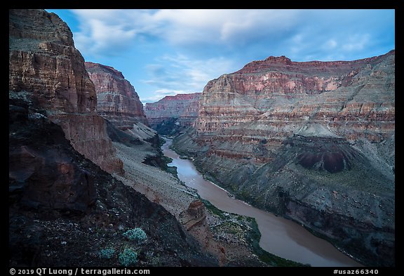 Colorado River from Whitemore Canyon Overlook. Grand Canyon-Parashant National Monument, Arizona, USA (color)