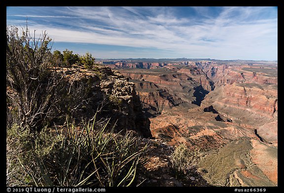 Sanup Plateau and Burnt Canyon from Grand Canyon Rim. Grand Canyon-Parashant National Monument, Arizona, USA