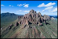 Aerial view of Ragged Top Mountain. Ironwood Forest National Monument, Arizona, USA ( color)