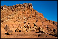 Rocks fallen from butte. Vermilion Cliffs National Monument, Arizona, USA ( color)