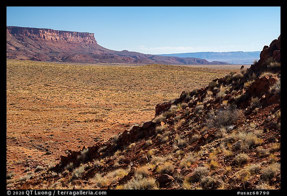 Vermilion Cliffs near Bonelli Springs. Vermilion Cliffs National Monument, Arizona, USA (color)