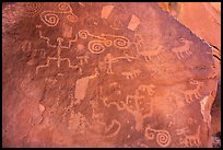 Archaic and Ancestral Puebloan petroglyphs. Vermilion Cliffs National Monument, Arizona, USA ( color)
