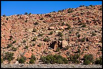 Jumble of boulders on hill including the Maze Rock Art site. Vermilion Cliffs National Monument, Arizona, USA ( color)