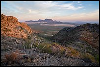 Silver Bell Mountains and mine at sunrise. Ironwood Forest National Monument, Arizona, USA ( color)