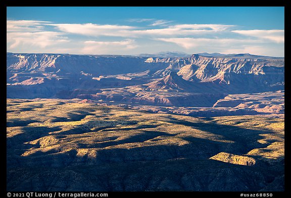 Dansill Canyon and Parashant Canyon from Mt Logan. Grand Canyon-Parashant National Monument, Arizona, USA (color)