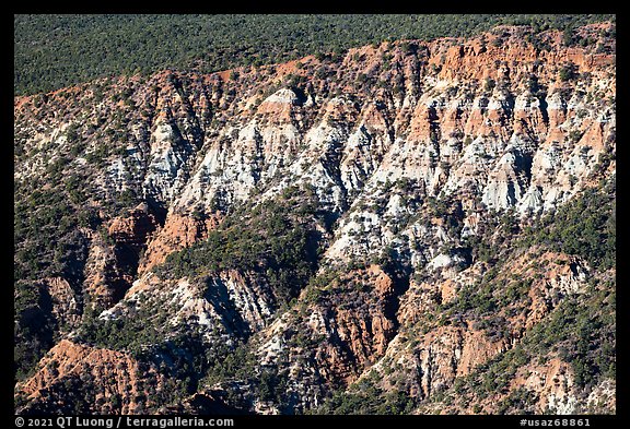 Eroded ridges, Hells Hole. Grand Canyon-Parashant National Monument, Arizona, USA (color)