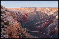 Horse Canyon at dusk from Gunsight Point. Baaj Nwaavjo Itah Kukveni – Ancestral Footprints of the Grand Canyon National Monument, Arizona, USA ( color)