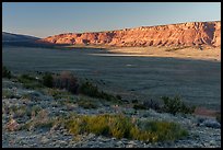 Vermillion Cliffs and House Rock Valley at sunset. Baaj Nwaavjo Itah Kukveni – Ancestral Footprints of the Grand Canyon National Monument, Arizona, USA ( color)