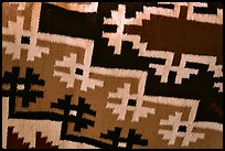 Detail of blanket with Navajo design. Hubbell Trading Post National Historical Site, Arizona, USA
