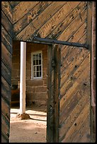 Wooden door of Winsor Castle. Pipe Spring National Monument, Arizona, USA ( color)
